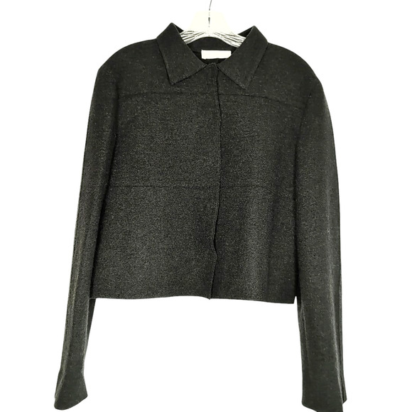 Caractere Forest Green Wool Jacket, Snap Closures, size 8, made in Italy - Picture 2 of 9